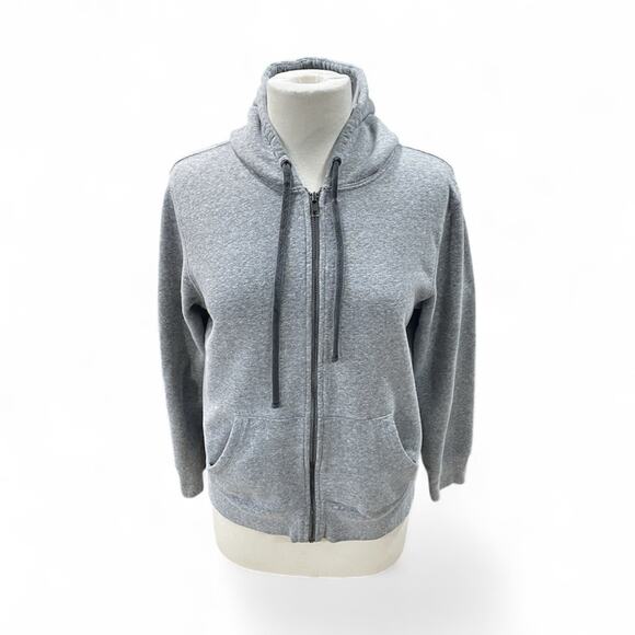 Madewell Full-Zip Hoodie Sweatshirt Women’s Size Large Gray Cozy Loungewear - Picture 1 of 13